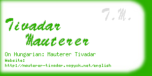 tivadar mauterer business card